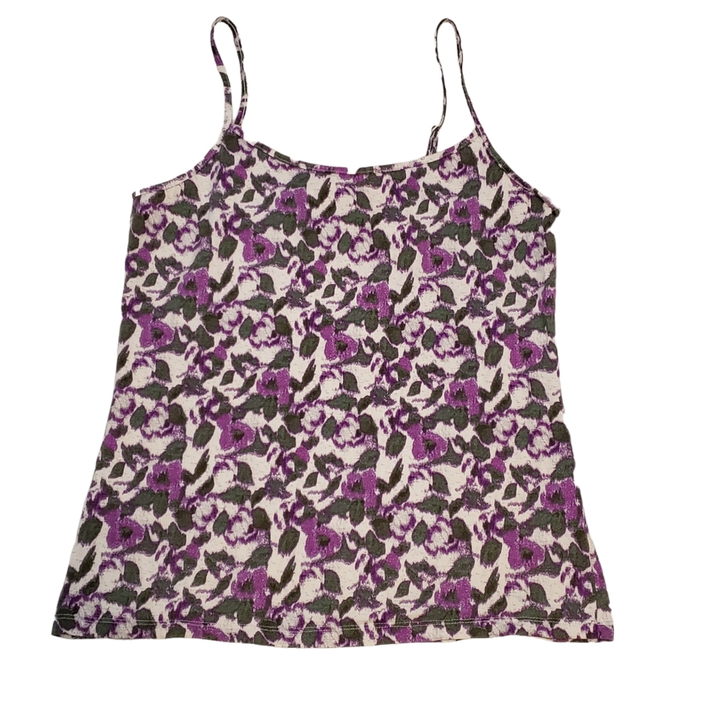 Ann Taylor Loft Floral Spaghetti Strap Tank Top
